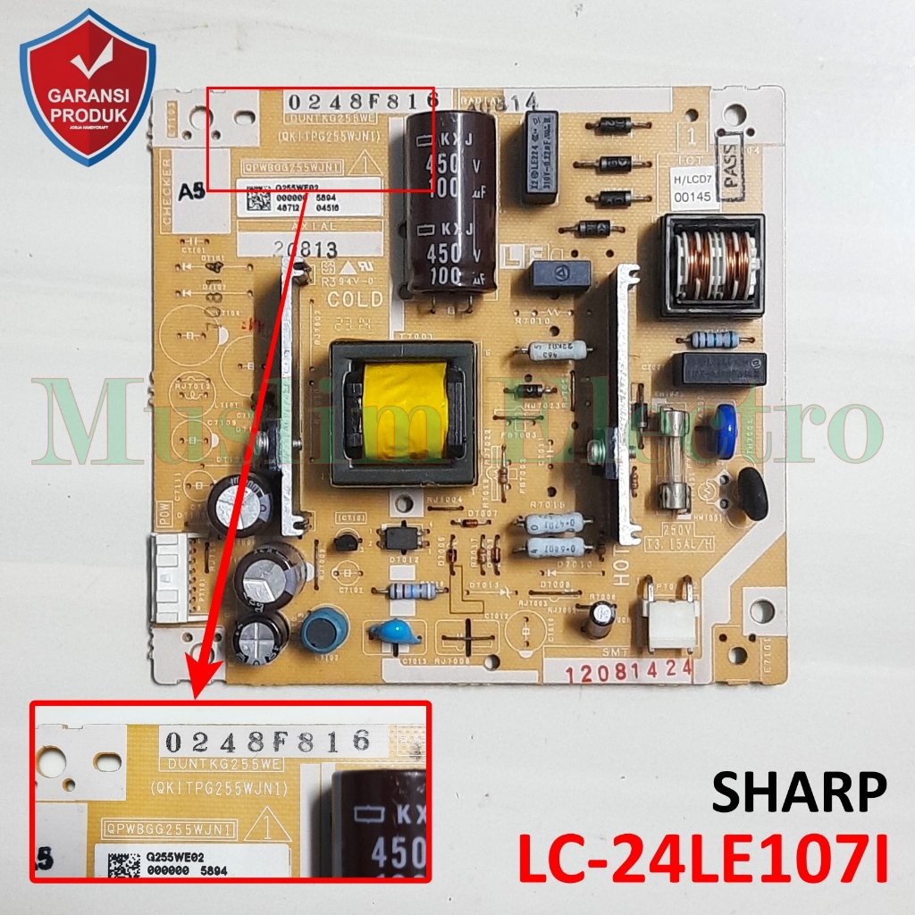 PSU LED TV Sharp LC-24LE107I LC-24LE107 24LE107I 24LE107