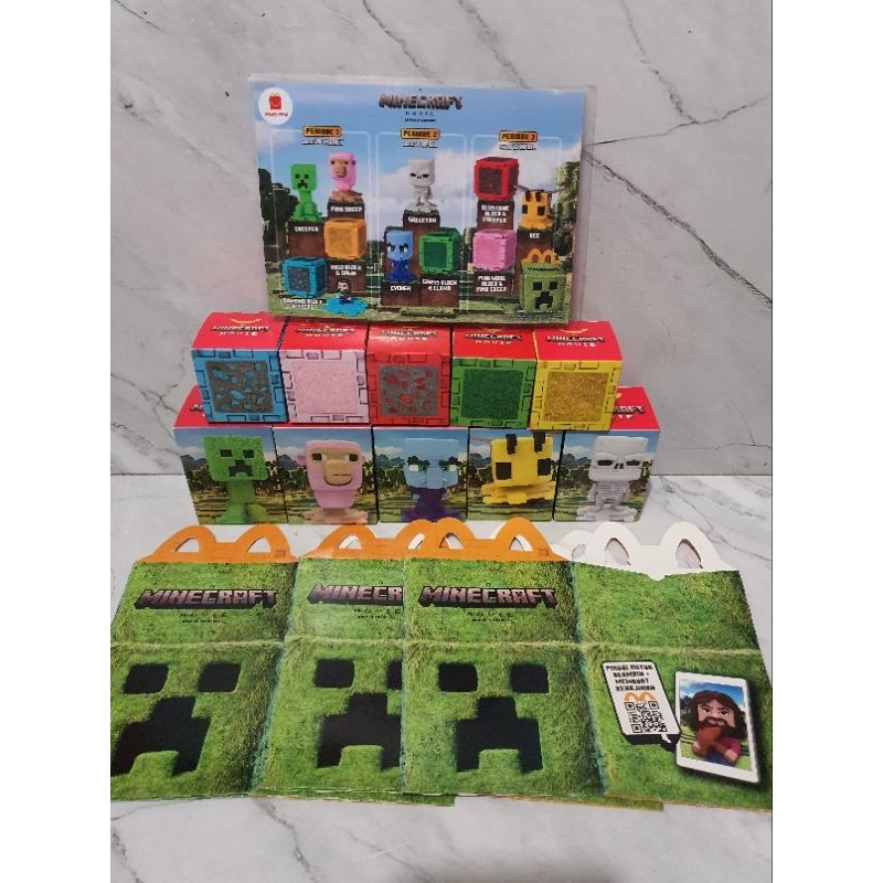 Happy Meal MCD Mc Donald Minecraft Set