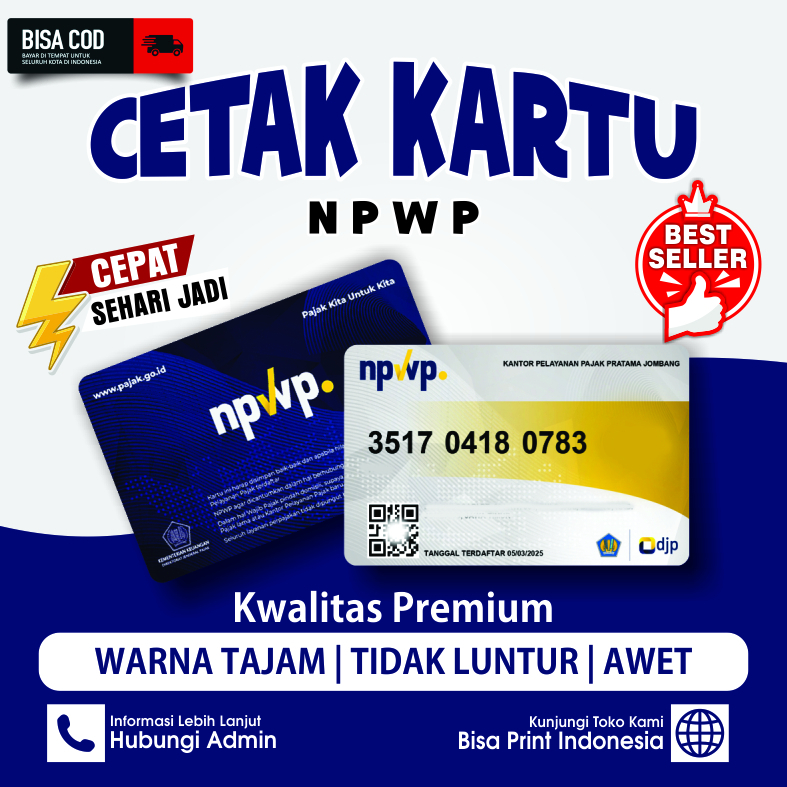 

KARTU NPWP(PRIBADI) SEHARI JADI