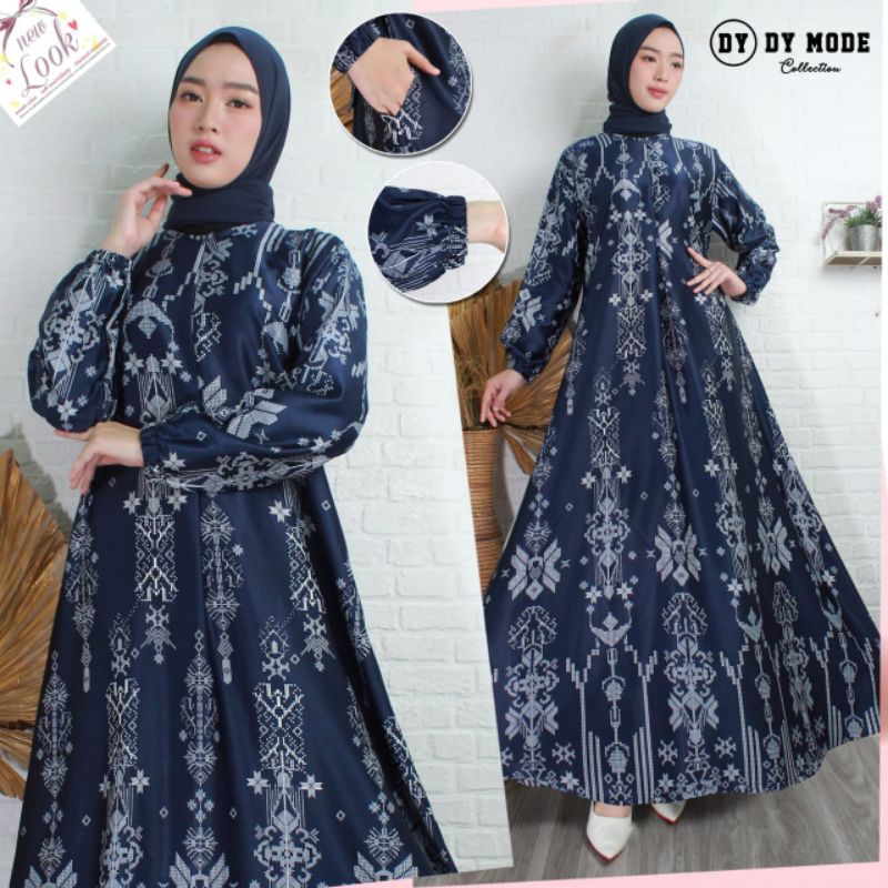 gamis dior silk original motif songket