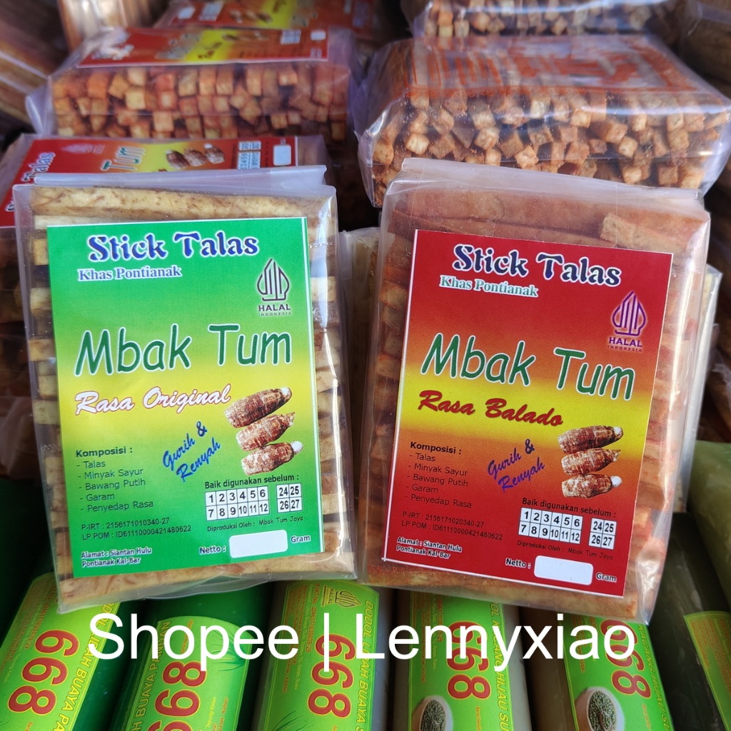 

Snack Talas Stick Keladi MIE MBAK TUM KECIL Khas Pontianak Enak dan HALAL
