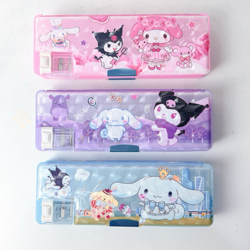 

Kotak pensil magnet transparant hollo motif kuromi / melody / cinnamoroll