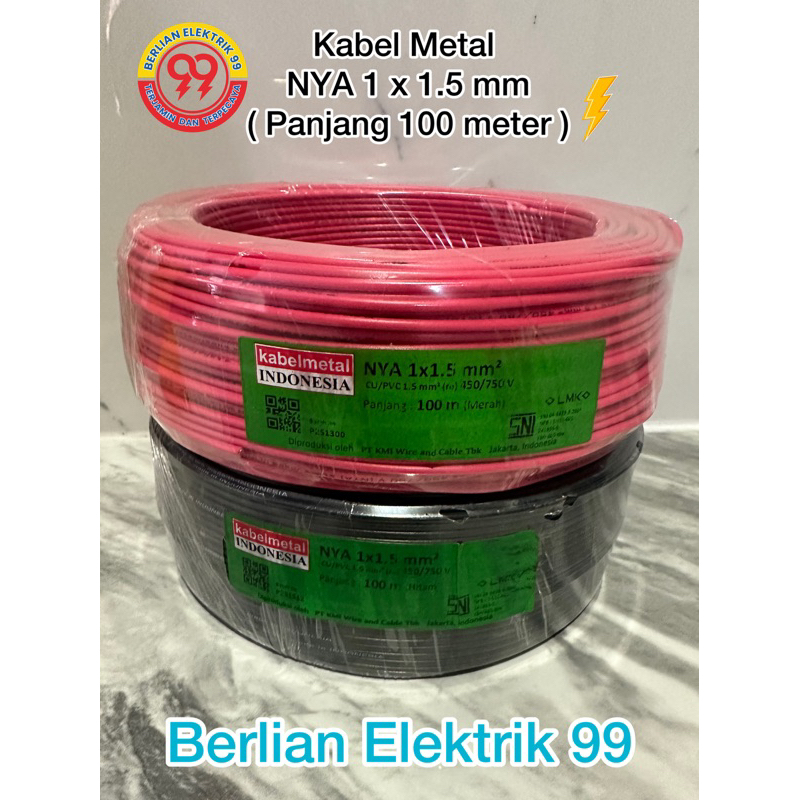 kabel metal NYA 1,5mm(1roll 100meter)/KABEL METAL NYA 1,5MM
