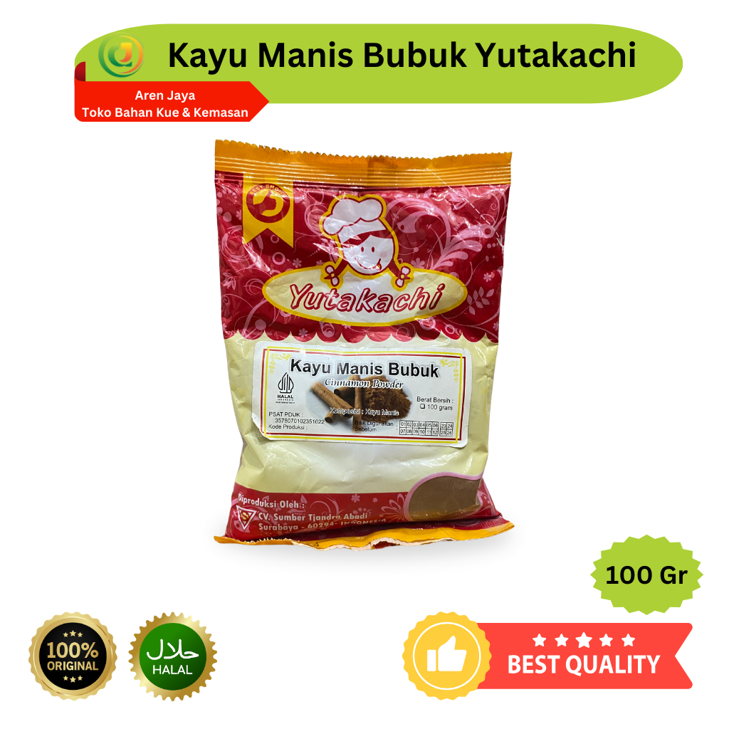 

Yutakachi Kayu Manis Bubuk Asli Murni Cinnamon Powder 100 Gram Original