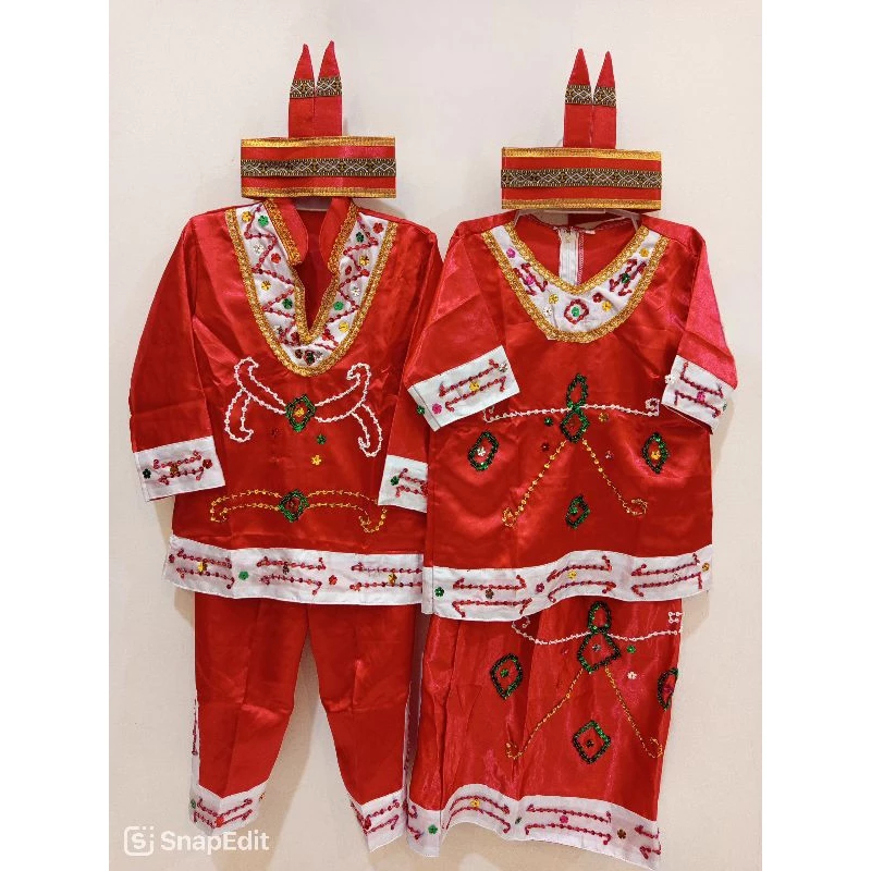 Baju Adat Dayak Kalimantan Tengah Anak TK SD Laki Perempuan Cewek Cowok / Baju Adat Kalimantan Tenga