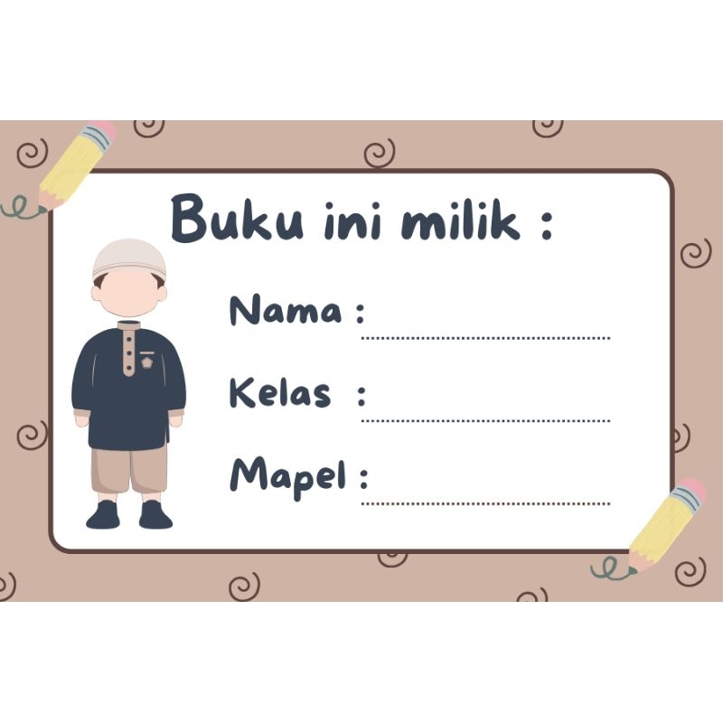 

STIKER NAMA BUKU