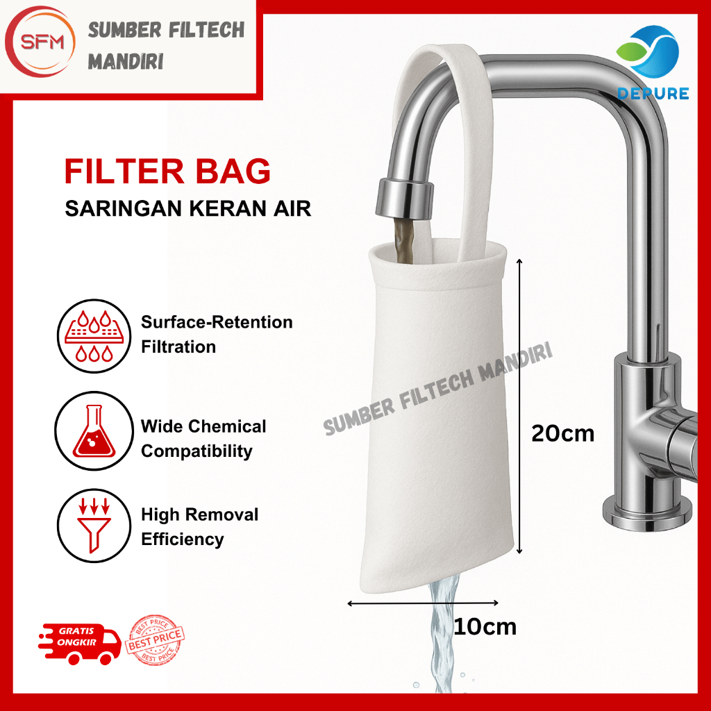 Depure Filter Air Keran / Filter Kran Air Sumur / Kain Saringan Penjernih Air / Filter Saringan Tore