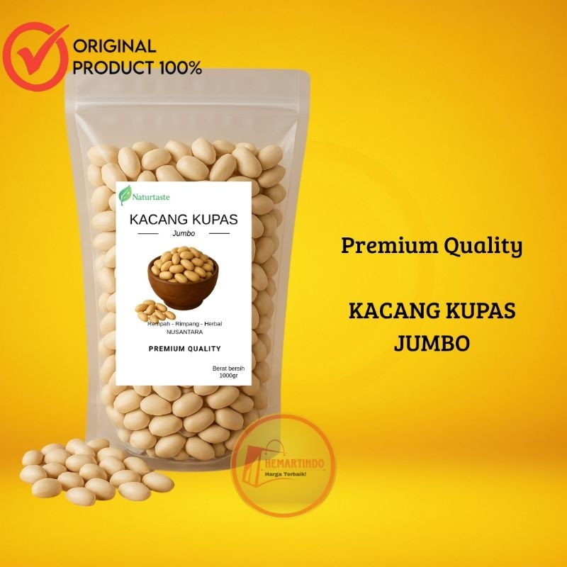 

Kacang Kupas Jumbo Premium Import Kiloan - Kacang Ukuran Paling Besar