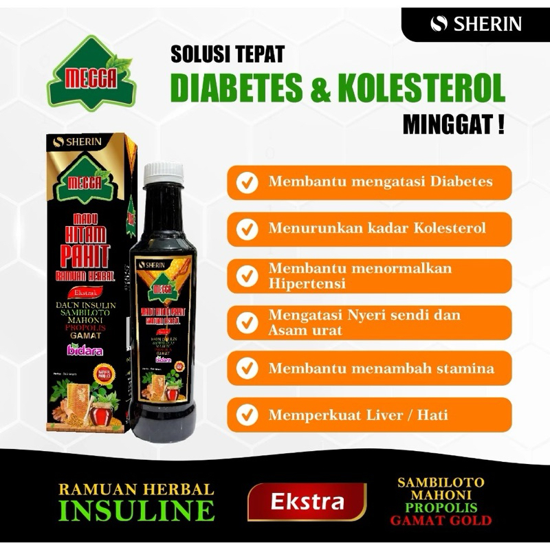 

Madu Hitam Pahit untuk Diabetes Kolestrol Asam Urat 500gr