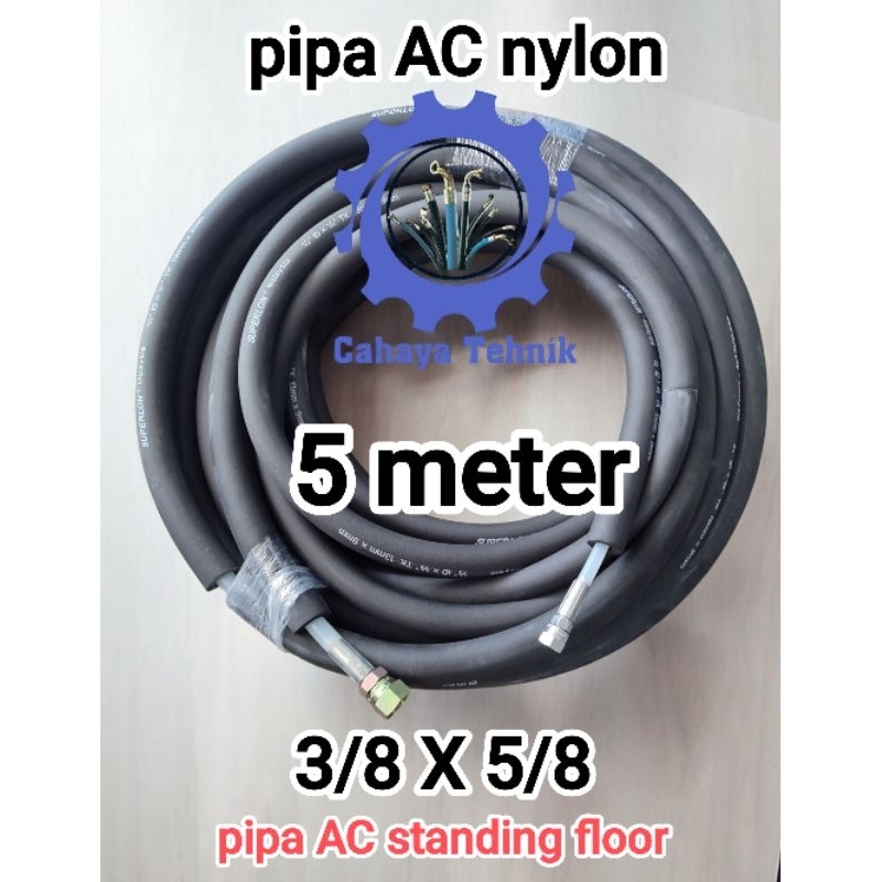 pipa ac nylon 3/8 X 5/8 panjang 5 meter pipa AC standing floor