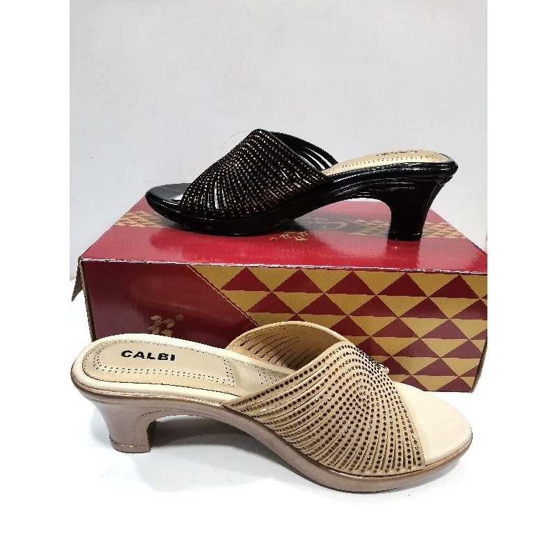 HEELS TUMIT SENYAWA 3 CM MANIK PESTA CALBI ORIGINAL GARANSI KEASLIAN 3X LIPAT