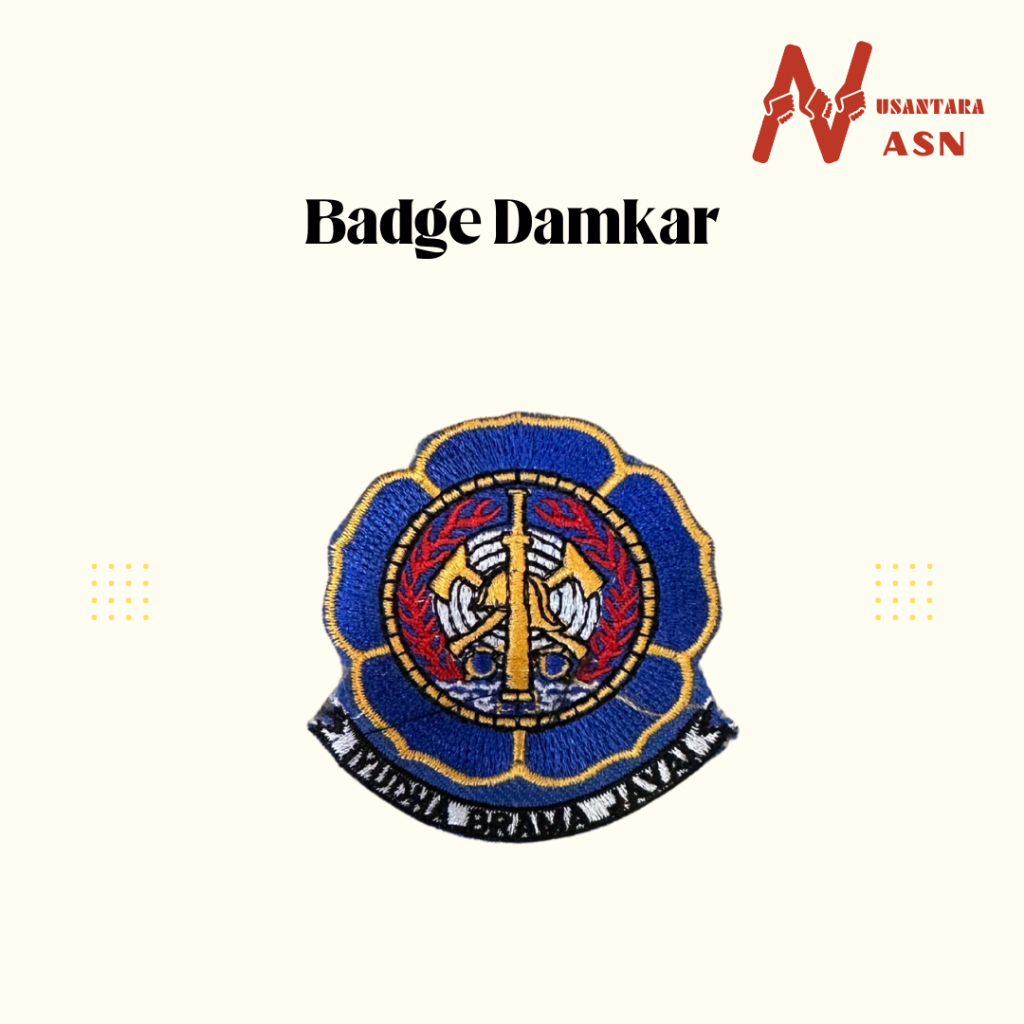 Atribut Badge Bordir Damkar Pemadam Kebakaran