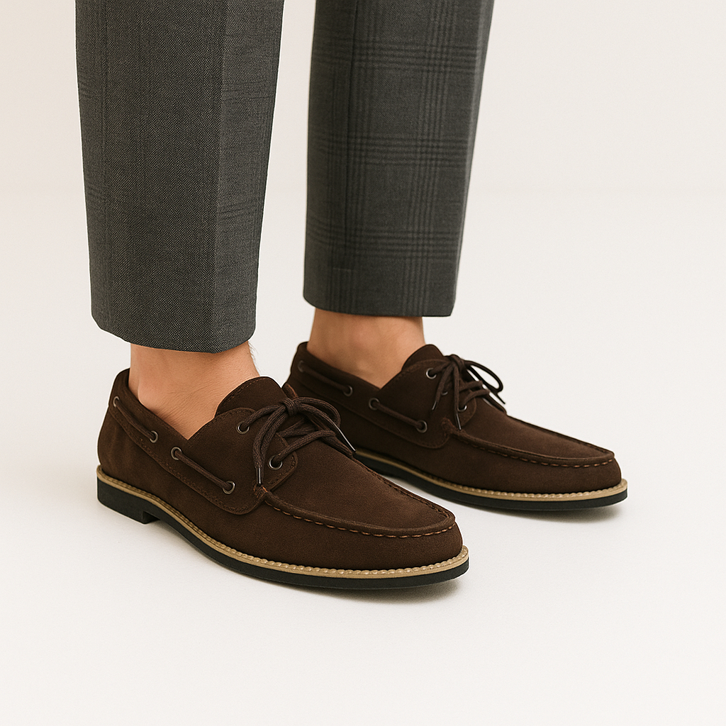 BIG SIZE 48 47 46 45 44 Sepatu Pria Formal Kasual Loafers Kulit Suede Brown Pantofel Ukuran Jumbo