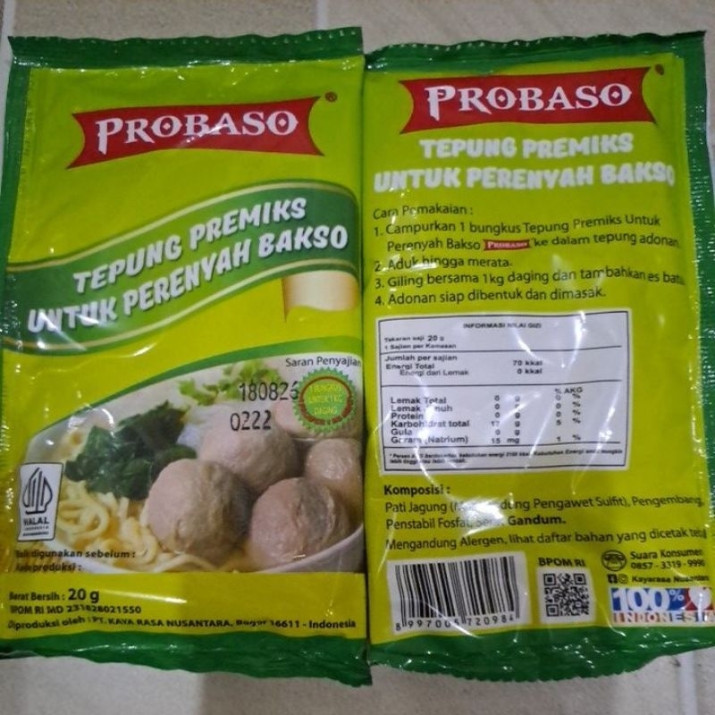 

tepung perenyah bakso Probaso 20gr