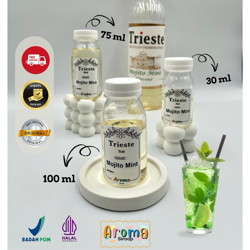 

Trieste Syrup - REPACK sirup Trieste Mojito Mint (100 ml - 75 ml - 35 ml) 100% ORIGINAL
