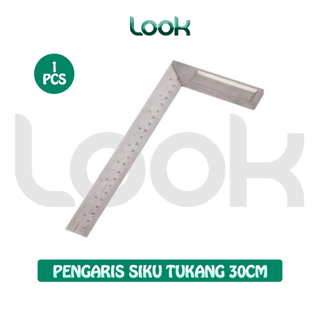 

(1 Pcs) Penggaris Siku Tukang 30cm Stallion Stainless steel | Alat Perkakas