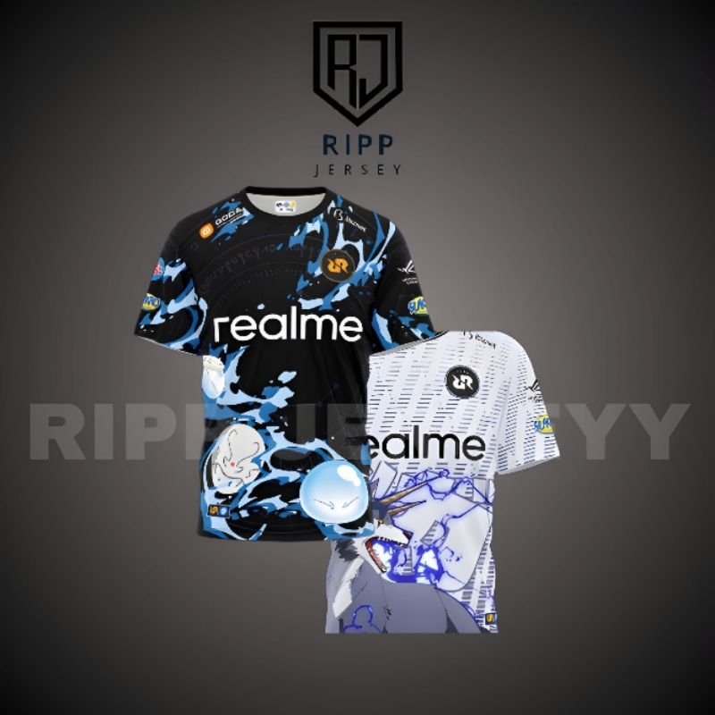 Jersey RRQ X Slime Hitam & Putih Free Custom Name