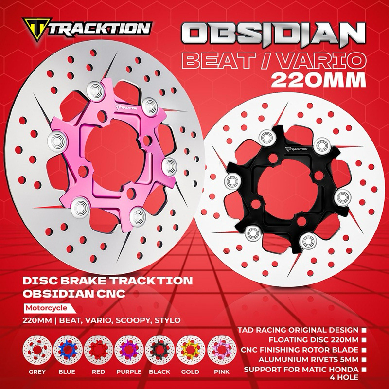 DISC BRAKE PIRINGAN TRACKTION OBSIDIAN BEAT / VARIO 220MM