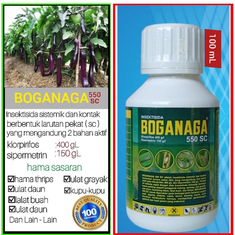 INSEKTISIDA BOGANAGA 550SC 100ML/racun sistemik basmi lalat buah ulat grayak