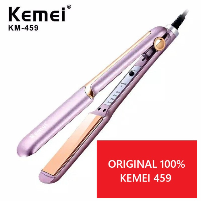 Catokan Rambut Kemei 459 ORIGINAL Tourmaline Ceramic Pelurus dan Curly Catokan Rambut ORI Kemei 459
