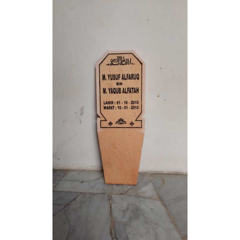 

[PRODUK BARU] COD✅ PAPAN NISAN KAYU TANCAP MURAH BERKWALITAS UK. 18 x 50 CM