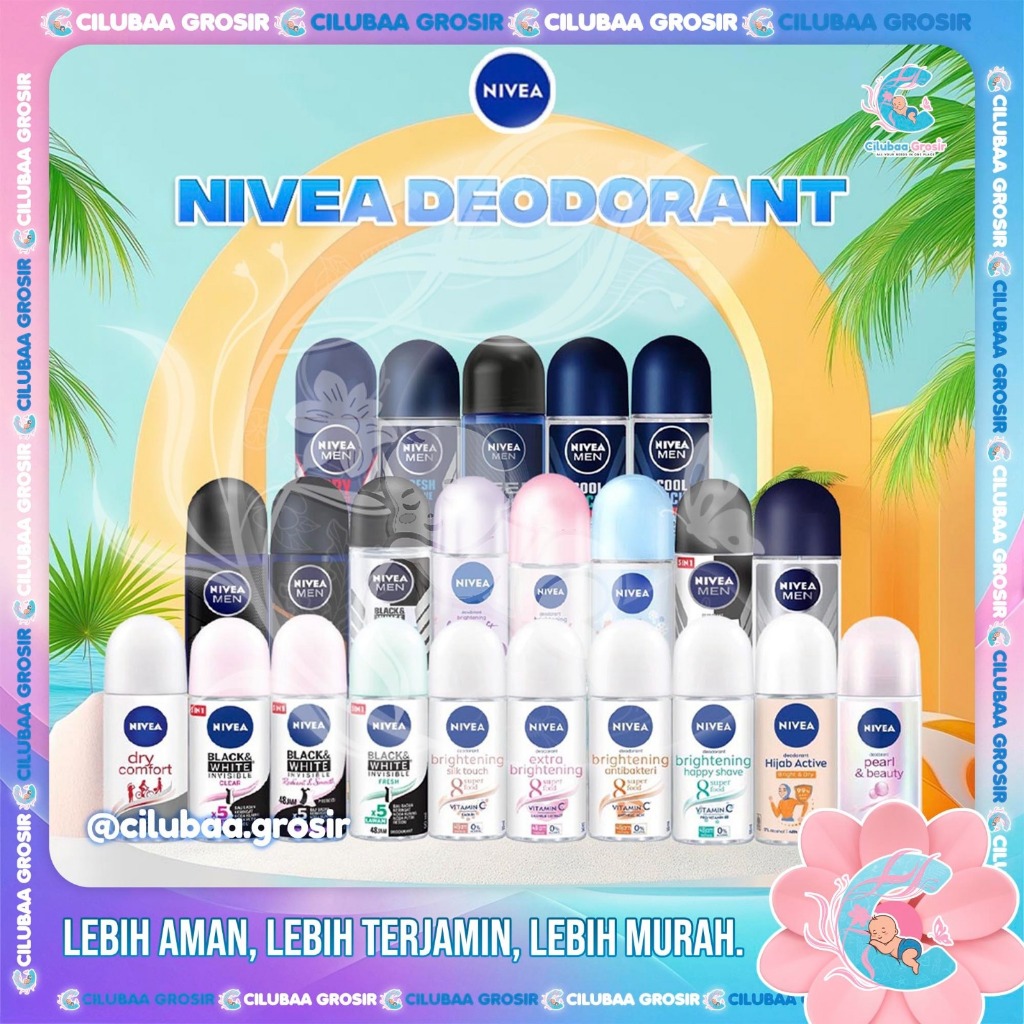 NIVEA Deodorant Roll On 25mL & 50mL || Men || Women || ExtraWhitening || Pearl & Beauty || Hijab deo