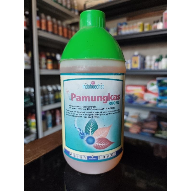 Herbisida Pamungkas 490 SL 1liter - mengendalikan gulma berdaun lebar dan sempit pada budidaya kelap
