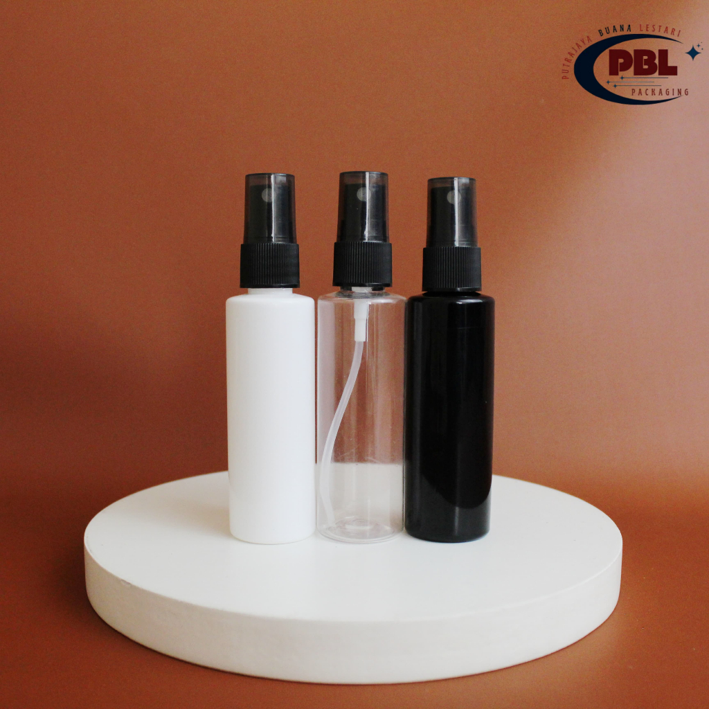 Botol Spray 60ml RF PET / Botol Face Mist Spray 60ml RF Tebal / Botol Plastik Spray 60ml RF Tutup Sp
