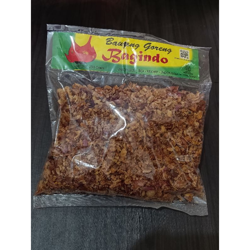 

BAWANG MERAH GORENG BAGINDO 250GR / BAWANG MERAH GORENG CAP BAGINDO 250GR / BRAMBANG GORENG 250GR
