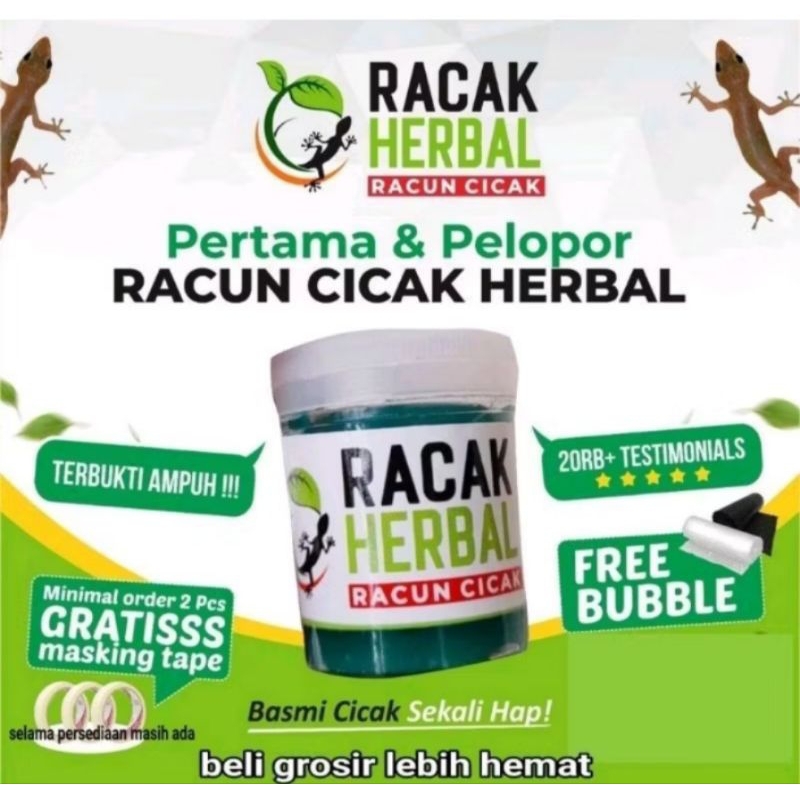 RACAK HERBAL / RACAK / RACUN CICAK / PEMBASMI CICAK / RACAK HERBAL RACUN CICAK 20GR