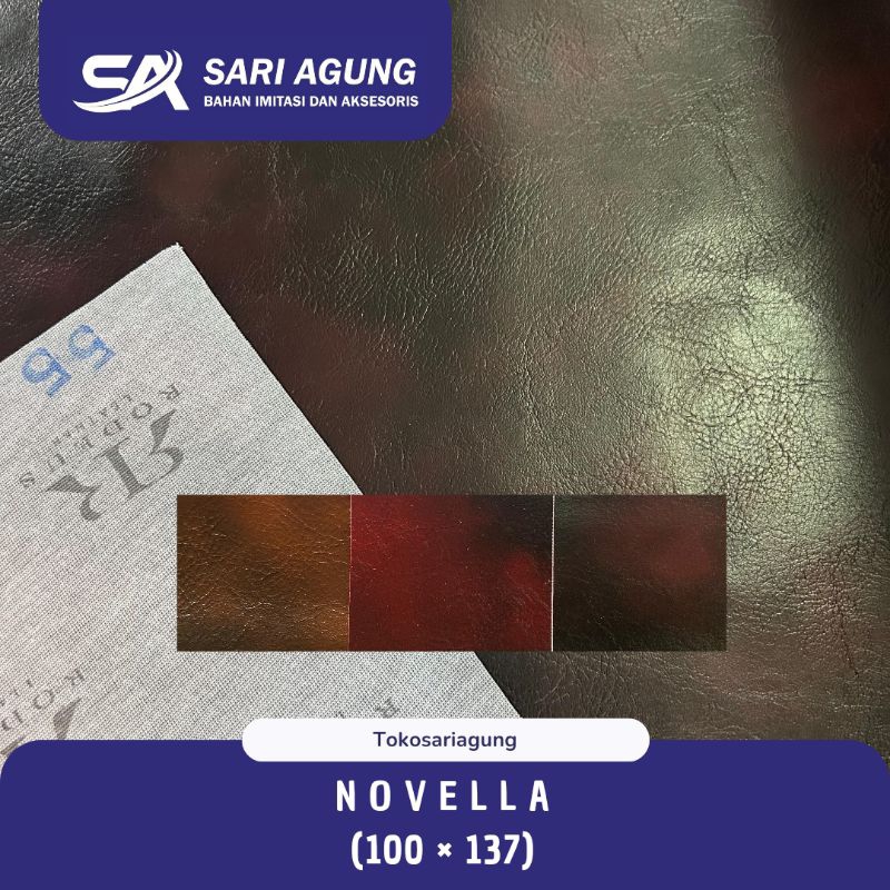 NOVELLA (METER) BAHAN KULIT SINTETIS UNTUK TAS DOMPET SOFA
