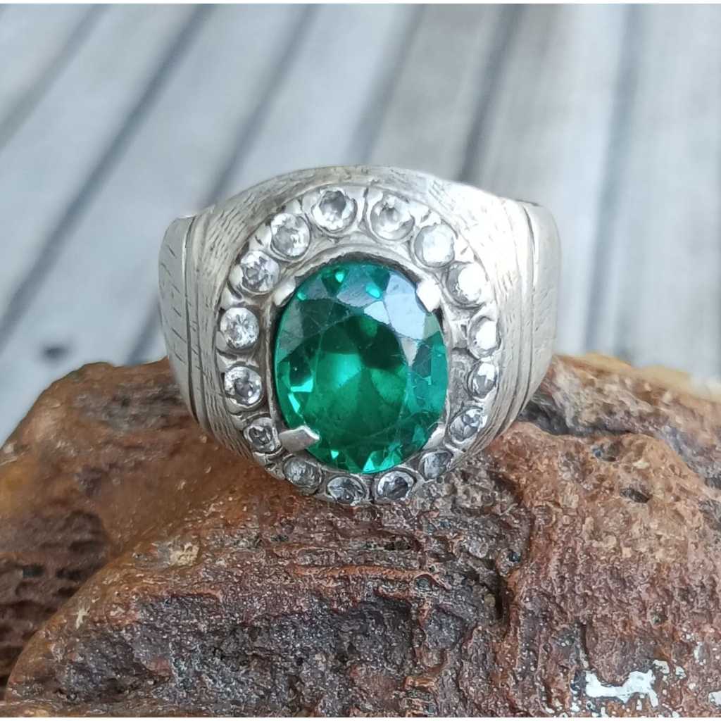 Green Topaz Ring Perak 925 Handmade