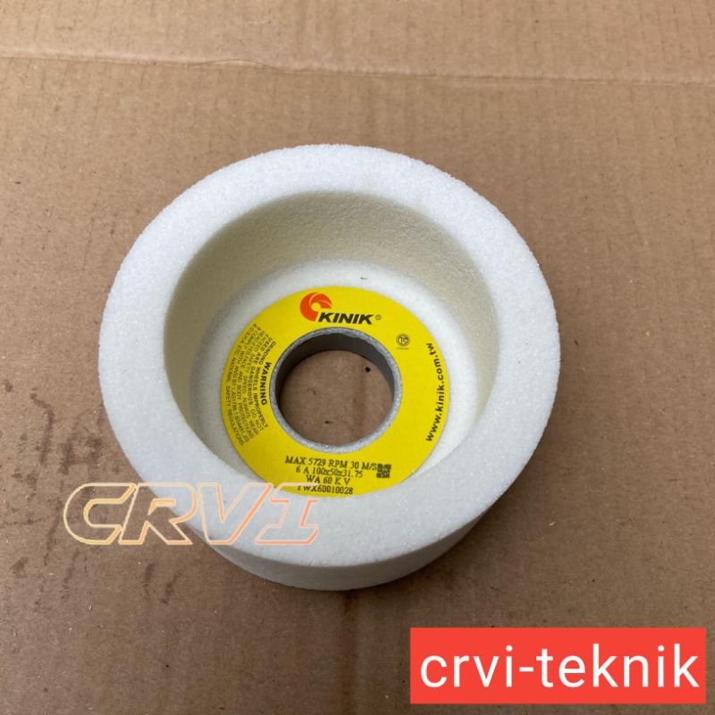 Gerinding Wheel Kinik 6A 100 × 50 × 31.75 Kinik 4 inch Batu Gerinda Mangkok