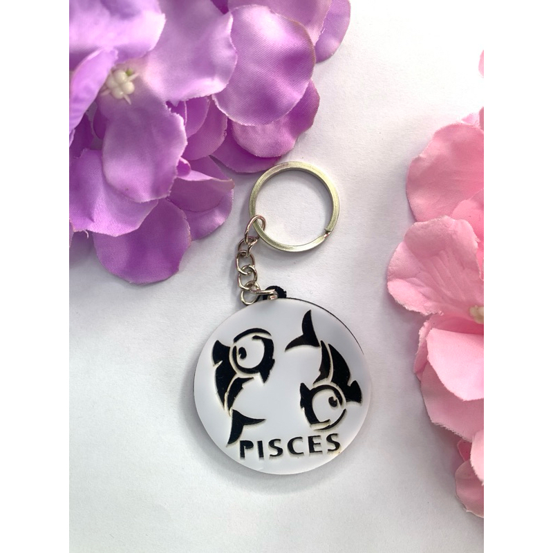 gantungan kunci akrilik zodiak