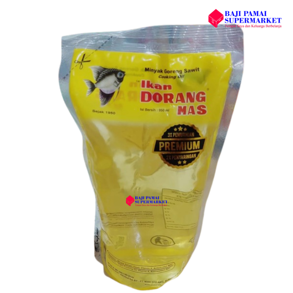 

Minyak Ikan Dorang Mas 950ml Minyak Goreng Sawit 950 ml