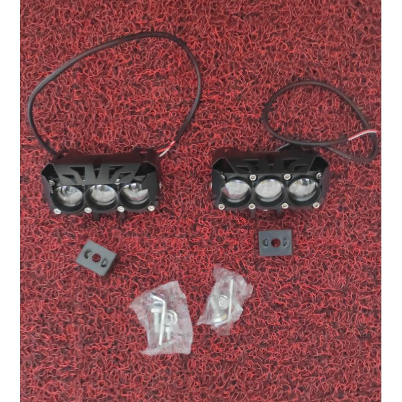 lampu mini laser 3 mata escord