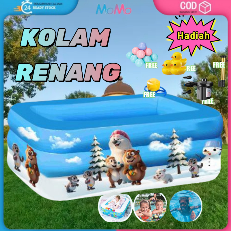 Kolam Renang + Pompa /Kolam Renang Intex Jumbo/Cat Kolam Renang/ Pompa listrik Kolam Renang anak-ana