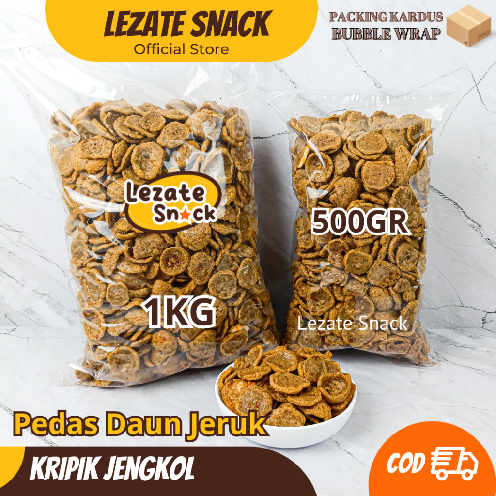 

Kerupuk Jengkol Pedas 1KG Murah Renyah Gurih / Krupuk Jengkol Pedas Daun Jeruk Bantat Matang Padang Balado LEZATE