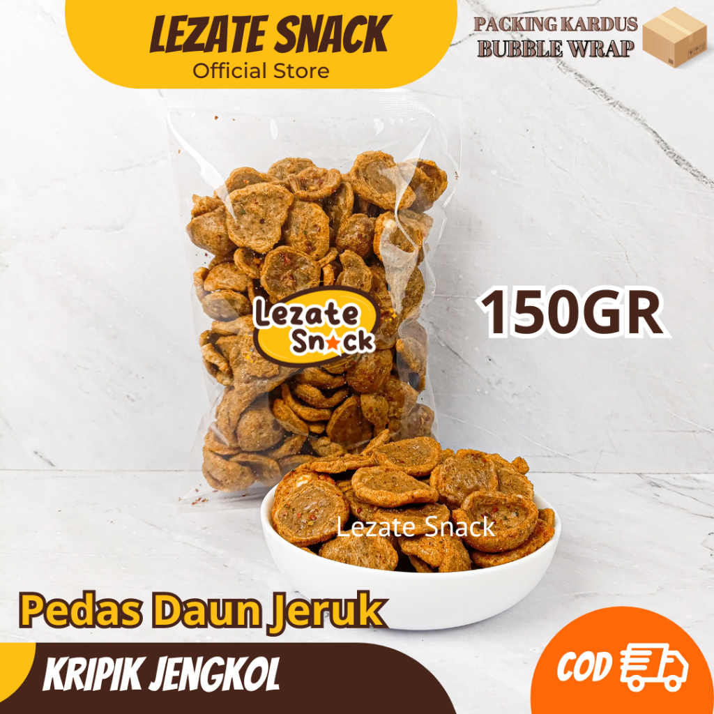 

Kerupuk Jengkol Pedas 150GR Murah Renyah Gurih / Krupuk Jengkol Pedas Daun Jeruk Bantat Matang Padang Balado LEZATE