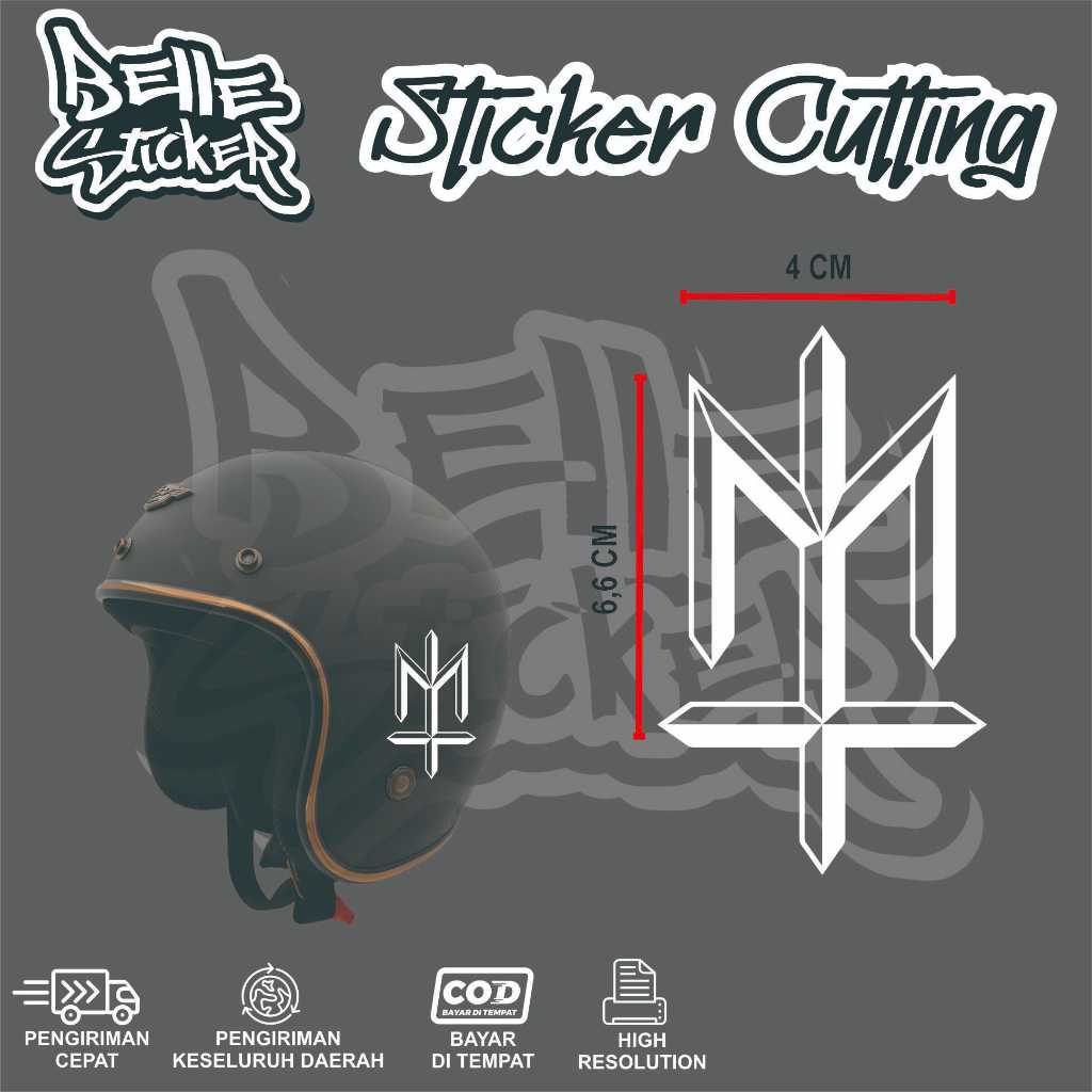 Stiker Cutting Logo Maternal Variasi Motor Mobil Sticker Timbul Dasbor Visor Body Kaca Helm