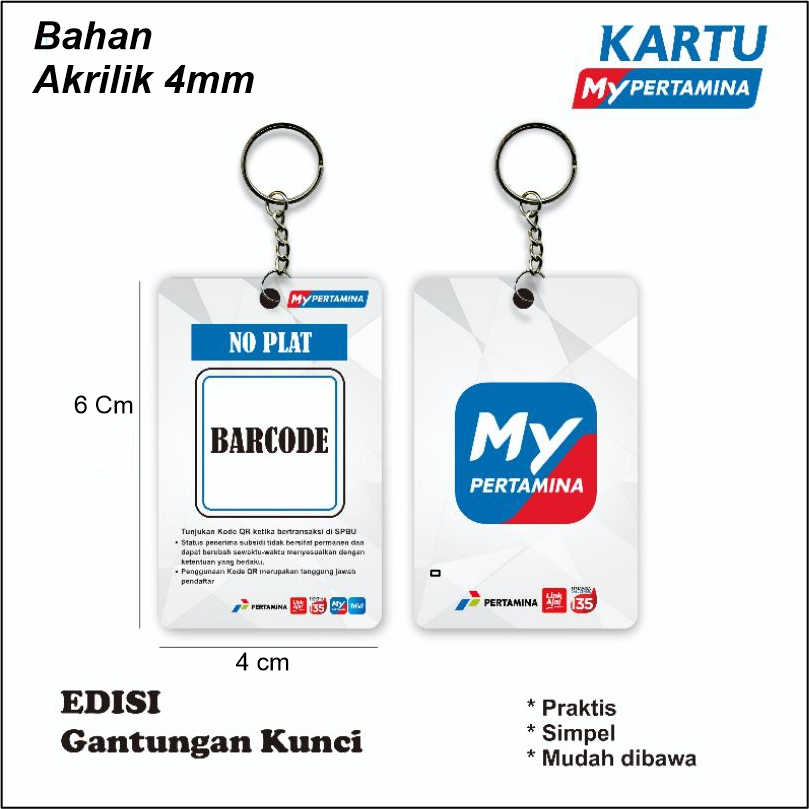 Ganci QR Pertamina / Gantungan Barcode Pertamina / Barcode Pertamina Akrilik / Ganci my Pertamina