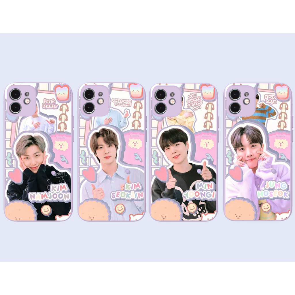 Case Macaron Motif BTS For All Type Handphone Samsung A12 a22 a54 a53 a72 a71 a51 a14 a13 a52 a02s a
