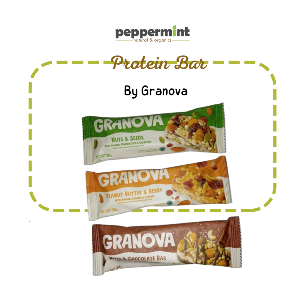 

Granova - Snackbar Nuts 26gr - Cemilan Sehat, Gandum, Halal