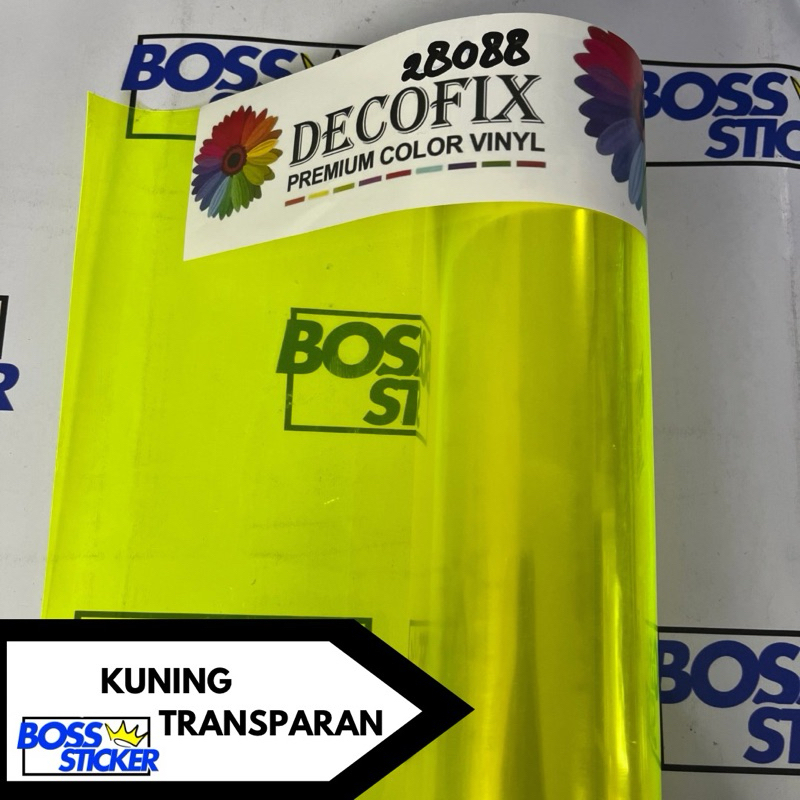 [PER METER] Sticker Kuning Transparant - Stiker Kuning Transparan - Skotlet Kuning Transparan (3 lap