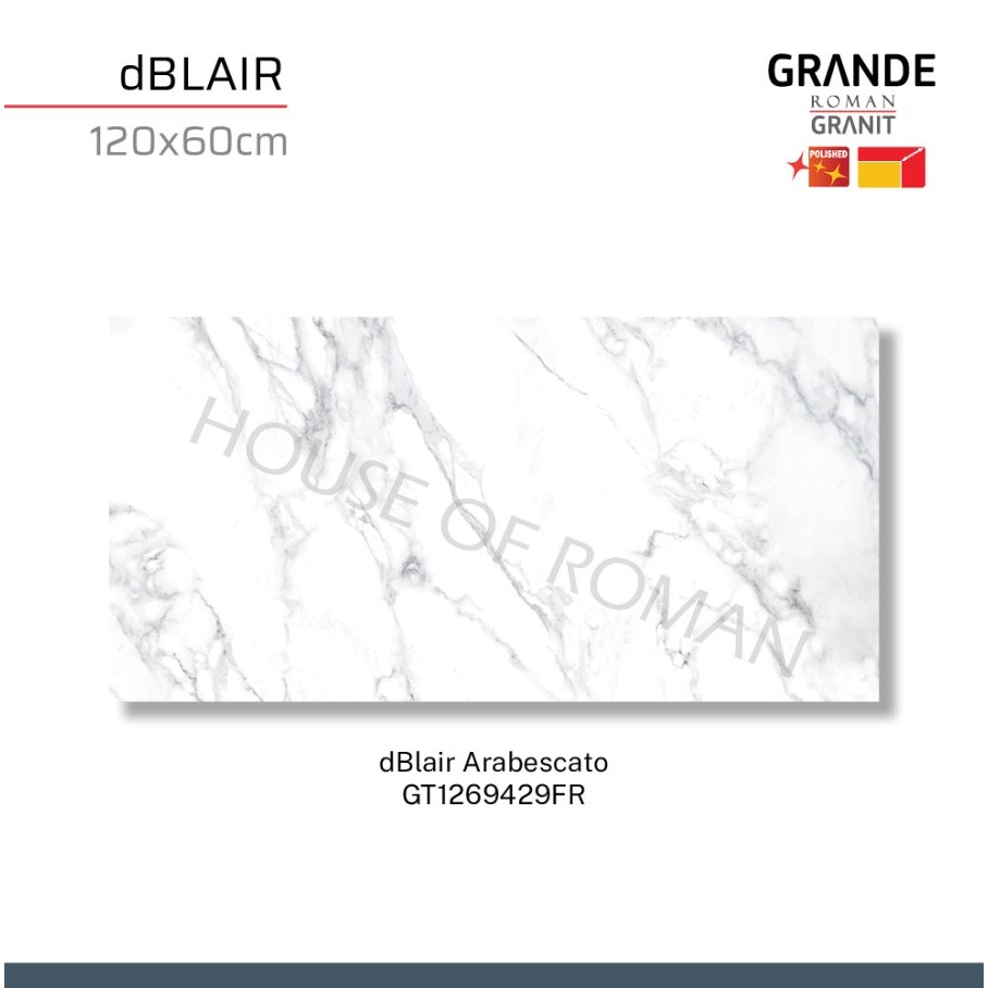 ROMAN GRANIT GRANDE dBlair Arabescato 120X60 GT1269429FR ROMAN GRANIT
