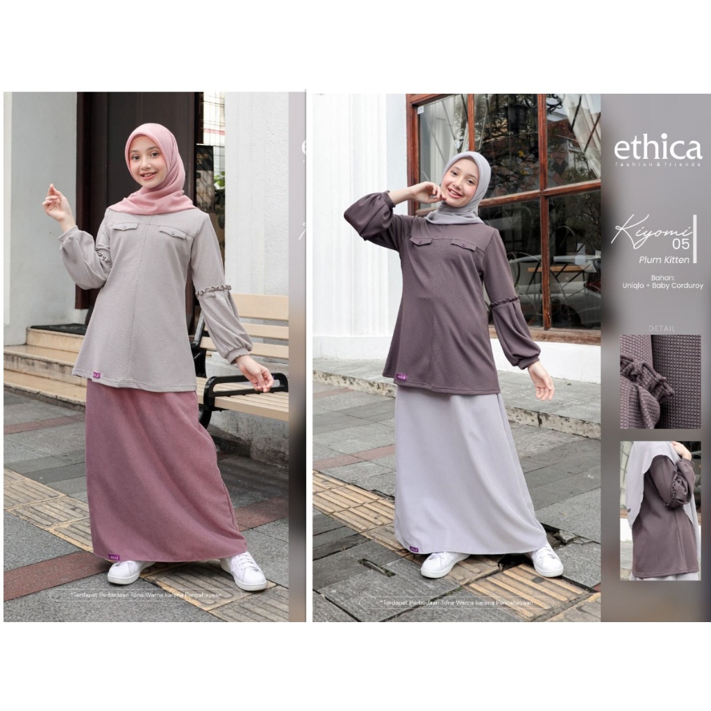 SETELAN REMAJA ETHICA KIYOMI 05 PLUM KITTEN KIYOMI 05 SILVER GREY SETELAN TERBARU ETHICA 2024