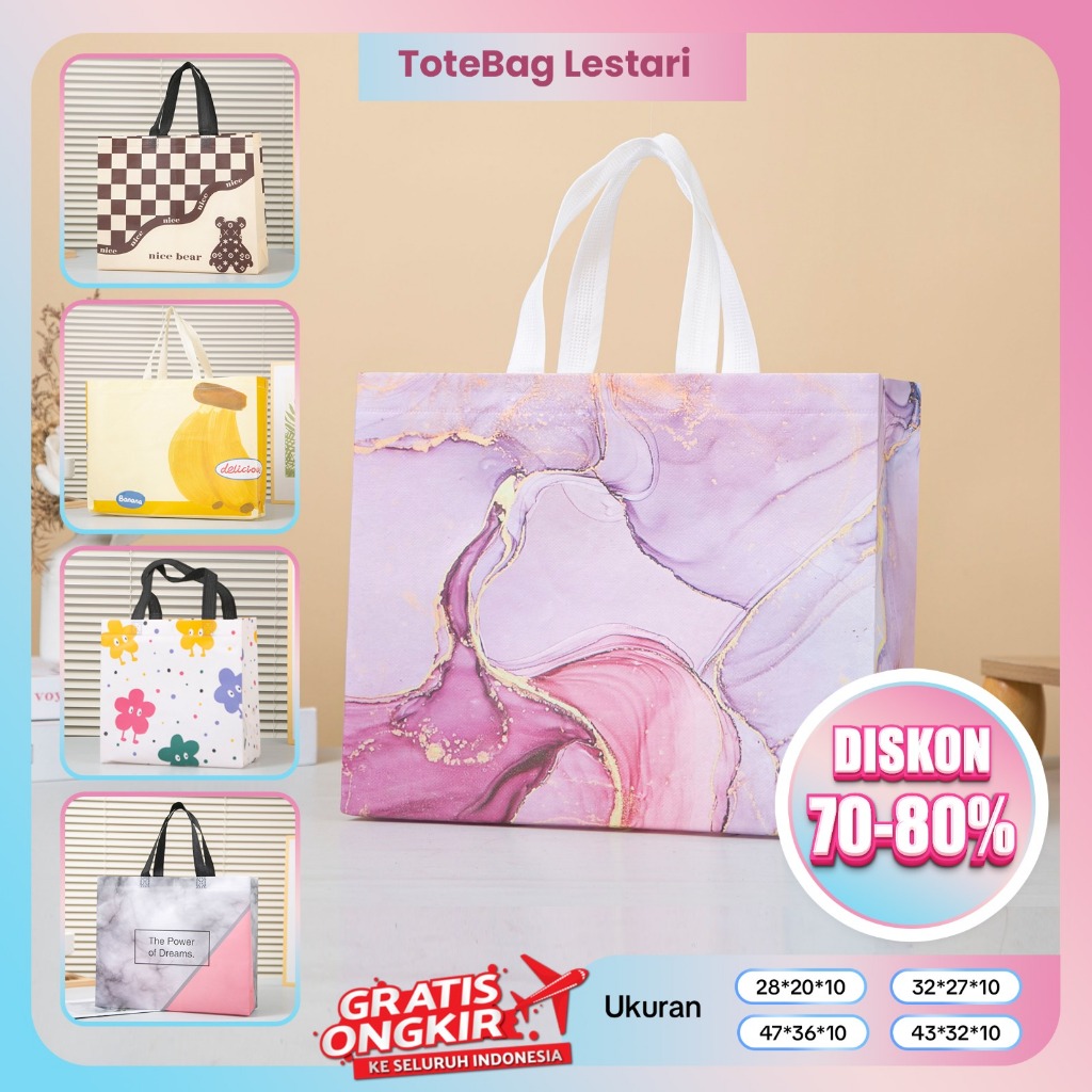 

Totebag Wanita - Tas Belanja - Tas Spunbond - Tas Jinjing - Totebag - Tas Jinjing Wanita - Tas Hampers - Tas Murah - Tas Souvenir - Tas Lipat - Goodie Bag - Paperbag - Kantong Belanja - Souvenir - Tas kado - Tas Wanita - Spunbond - Kantong Belanja - Tas