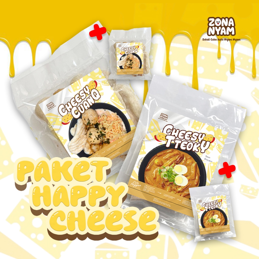 

ZONA NYAM Paket Happy Cheese 4pcs Toppoki Keju dan Cuanki Keju