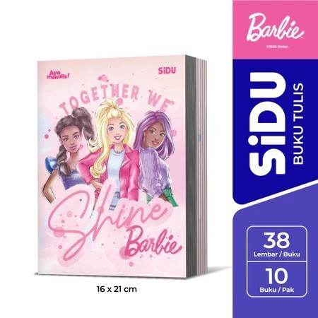 

ATMS-10 PCS BUKU SiDU Buku Tulis Barbie 38 Lembar - 10 Buku (1 PAK ISI 10 BUKU).
