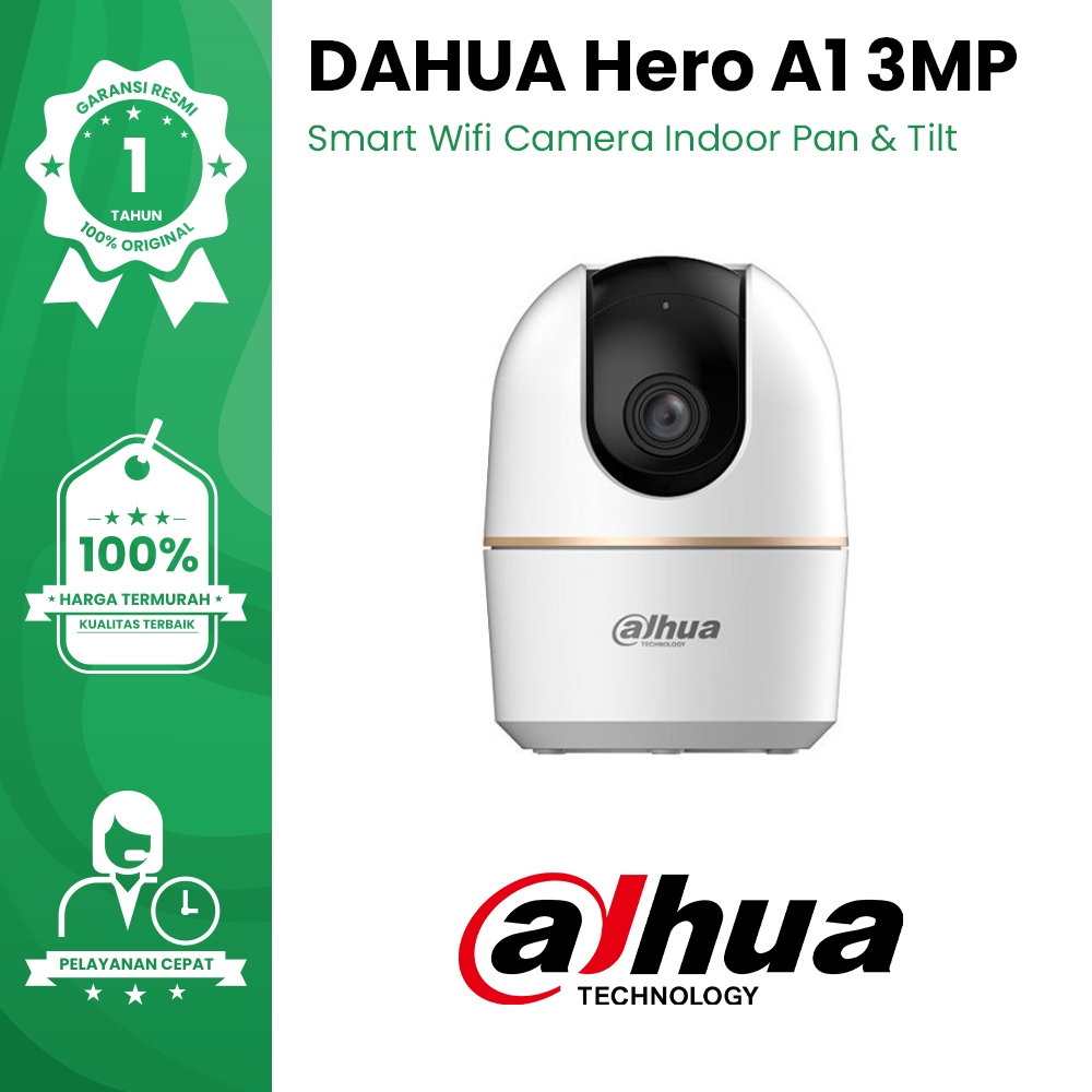 CCTV DAHUA Smart Wireless IP Camera 3MP CCTV Indoor PTZ - DAHUA HERO A1 3 MP